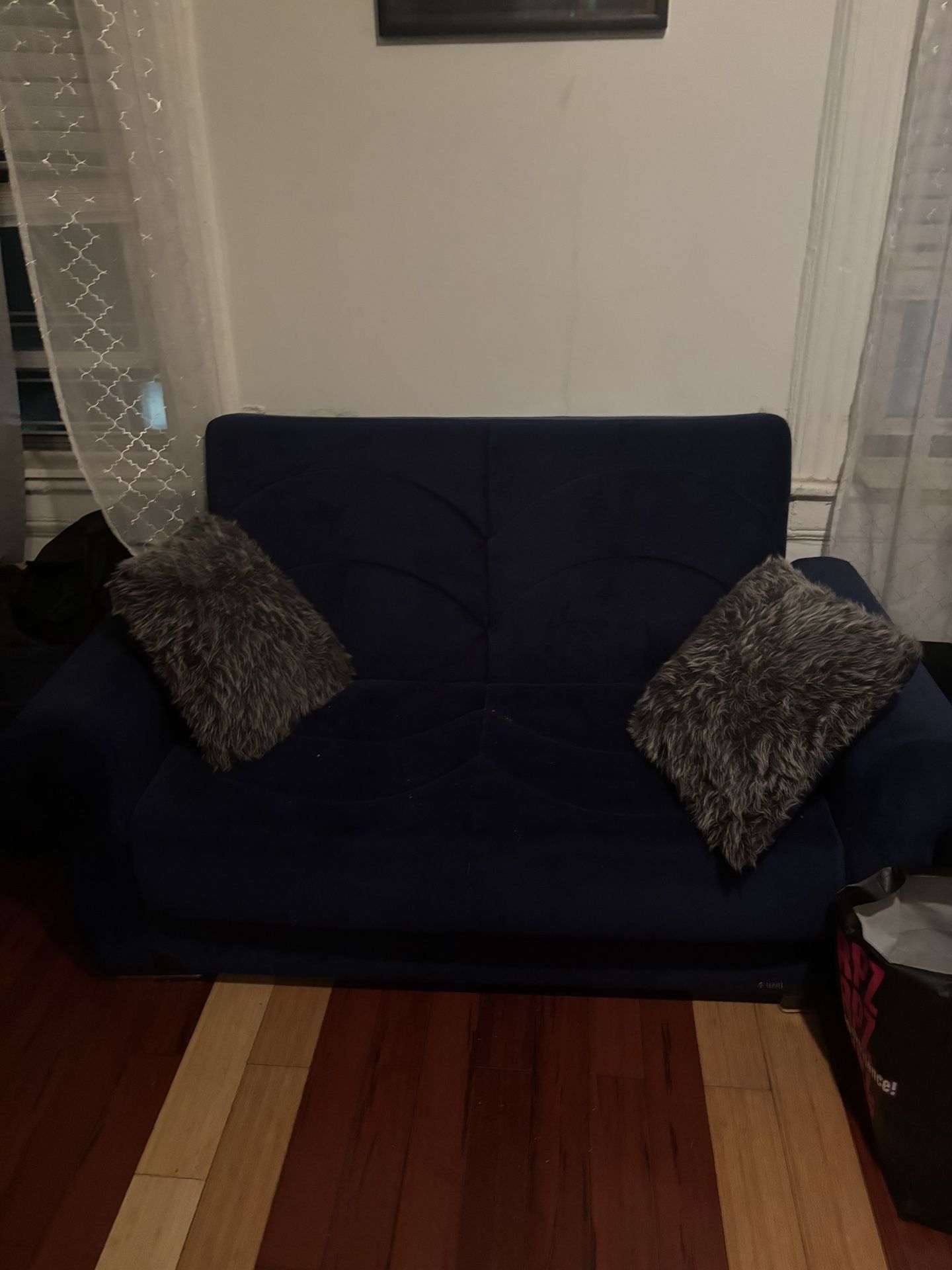 Blue Sofa futon sofa