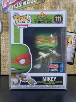 FUNKO POP MIKEY 111 2022 NYCC EXCLUSIVE MIGHTY MORPHIN POWER RANGERS X TEENAGE MUTANT NINJA TURTLES