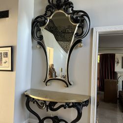 Wall Table And Large Mirror 