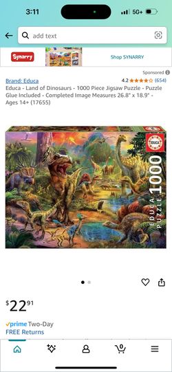 Dinosaurs 1000 Piece Jigsaw Puzzle 