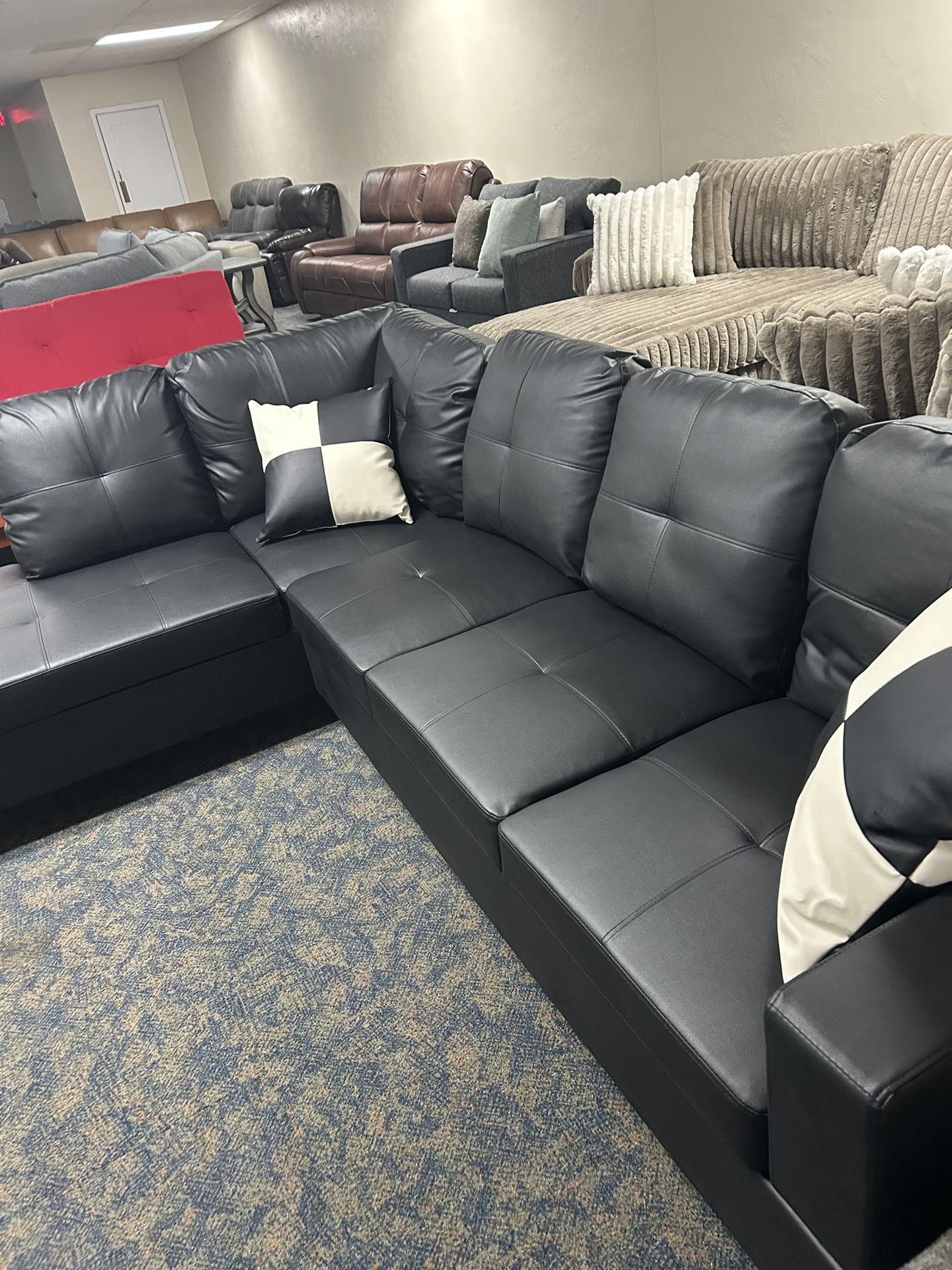 Same Day Delivery. Top Quality Leather Sectionals Available and in Stock