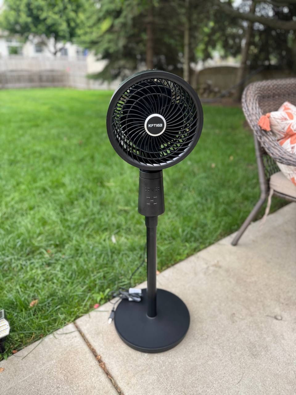 Pedestal Fans with Remote,75°+75° Oscillating Air Circulator Fan, 3 Speeds 3 Modes
