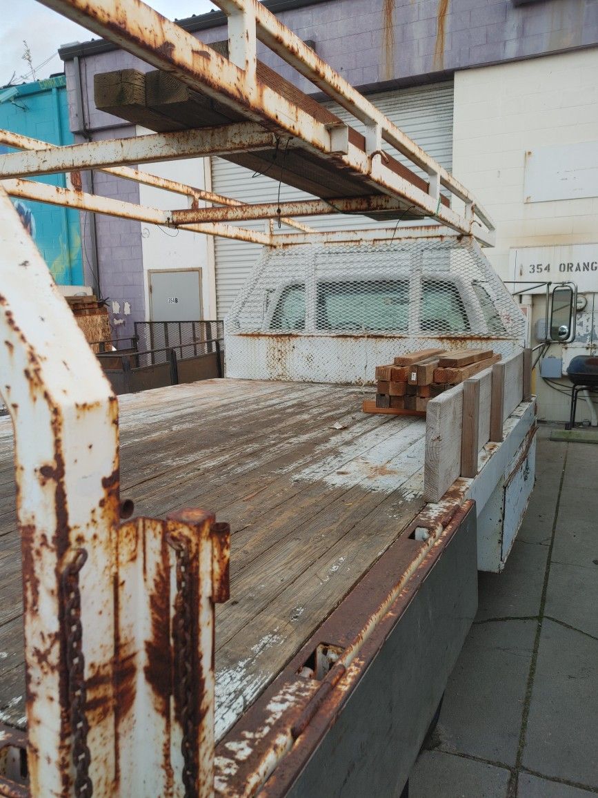 Flatbed With Lumber Rack