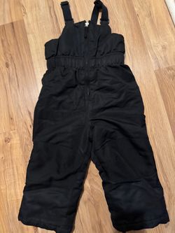 Kids Black Snow Bib 3T