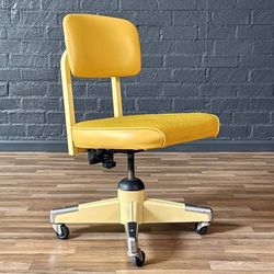 Vintage Industrial Modern Rolling Desk Chair by Flewelling Division for Eck-Adams Corp, Model 302 - Delivery Available 