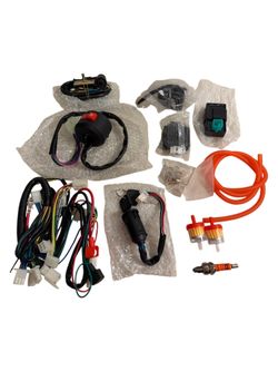 EOPOAYI Pit Bike ATV Wiring Harness Kit CDI Coil Solenoid Kill Switch Complete