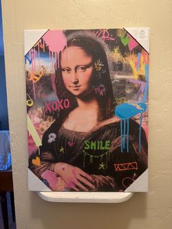 Mona Lisa Graffiti Pop Art Canvas Print