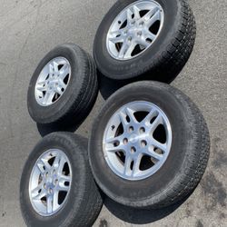 4 — 235/75r16 5x5 5x127 Stock Jeep Wrangler Jk Jl Gladiator Grand Cherokee Wheels Rims Tires