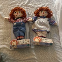 Set If Two Raggedy Ann And Andy Dolls 