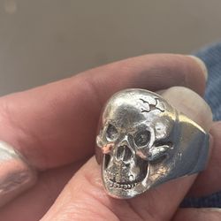Sterling Silver Skull Ring 925