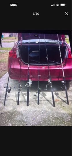 Lot of 6 Fishing Rods with Reels ALL WOKING AND READY