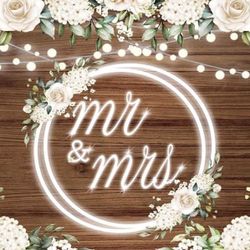 Rustic Chic Mr. & Mrs. Photo Backdrop