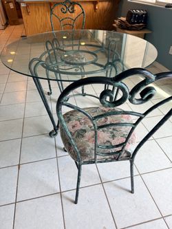 Glass table and chairs