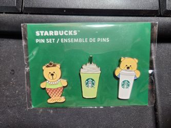 New Starbucks Enamel Pin Set