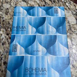 Set Of 6 Bohemia Czechoslovakia Fine Cut Lead Crystal Wine Glasses 24% PbO + Box! $20