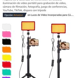 Paquete De Dos Luces Led Para Grabacion De Videos / Two LED lights for video recording