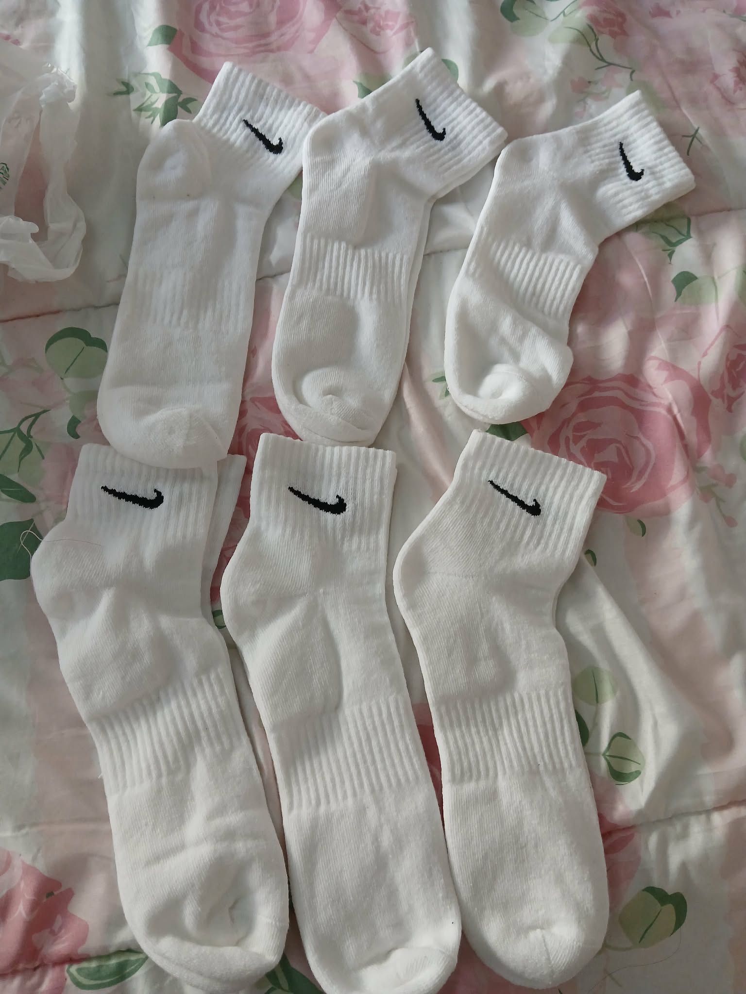White Nike Socks: Adult