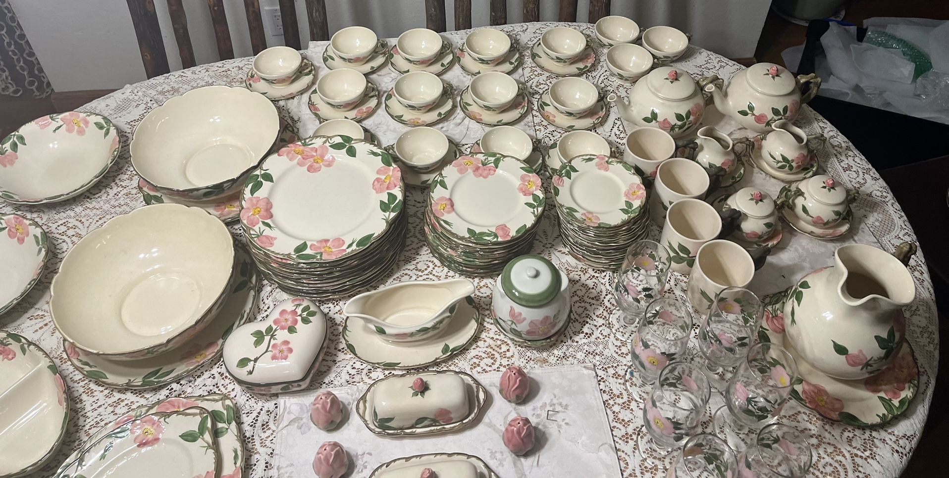 Vintage Franciscan Desert Rose Dining Sets