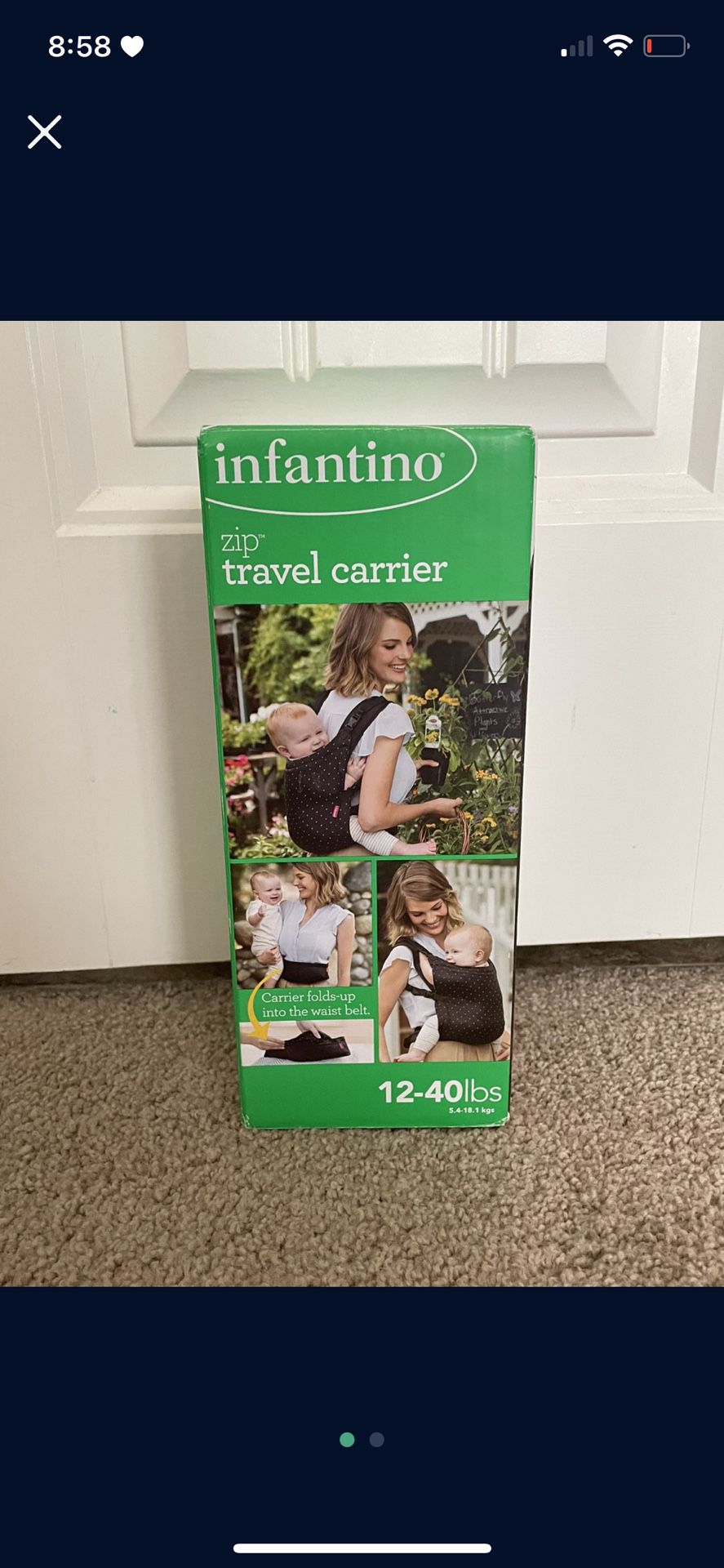Infantino Baby Carrier New
