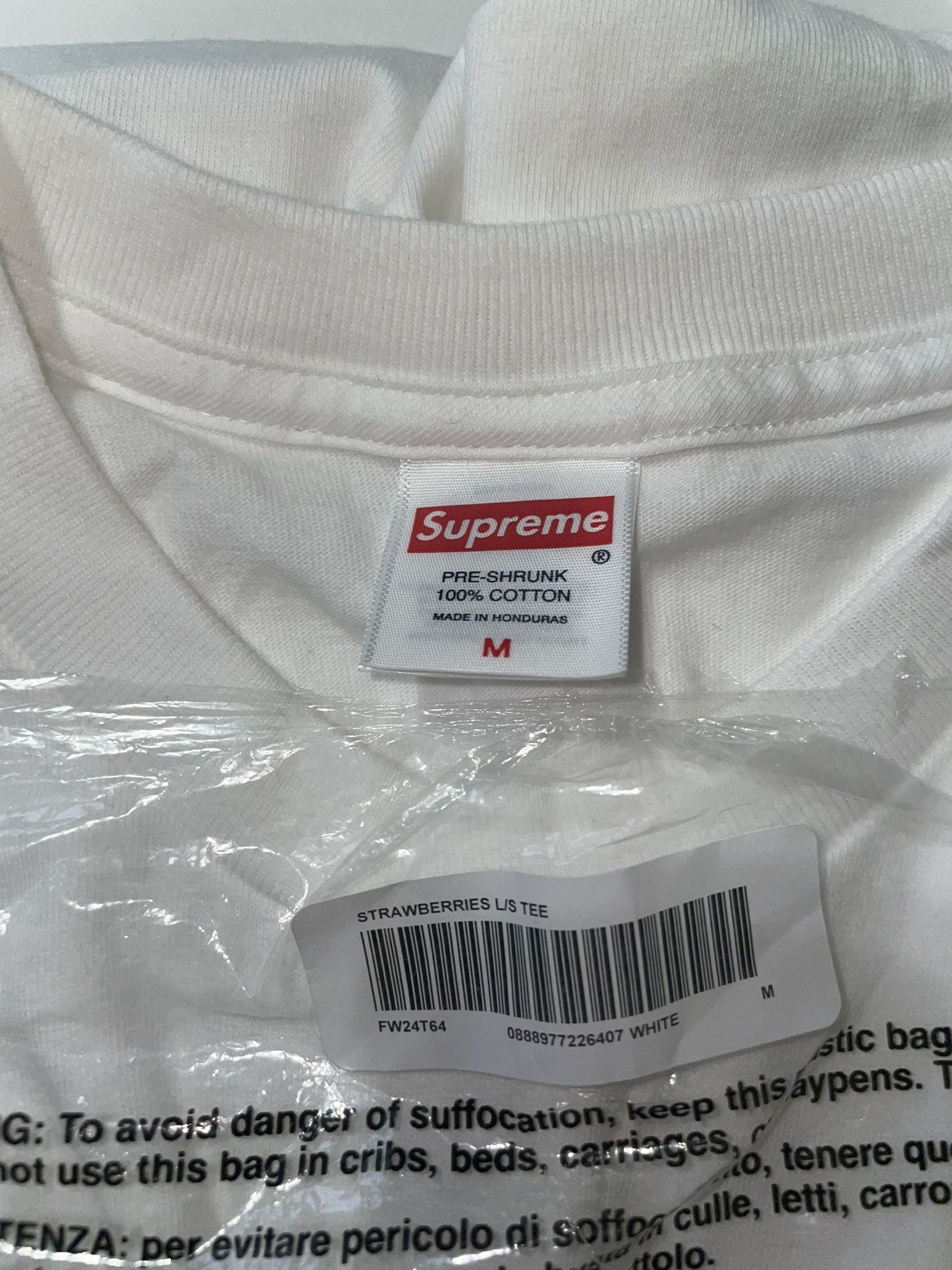 Supreme Strawberry Long Sleeve FW24