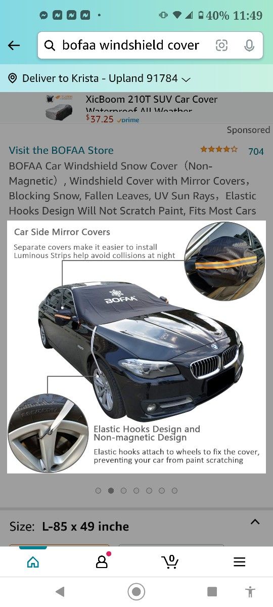 Windshield And Side Mirrors Covers