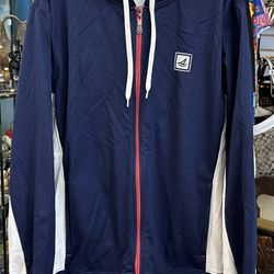 Sperry Top-Sider Warm Zip Up Hoodie Jacket mens Sz Large navy blue / EXCELLENT