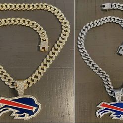 20 or 24" Buffalo Bills iced chain necklace MANY other teams available SHIPPING AVAILABLE
