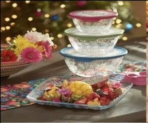 Tazones Y Platón Wildflower De Princess House 