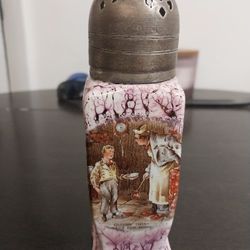 Vintage Sandlandware Sugar Shaker, Featuring A Scene From Charles Dickens Oliver Twist