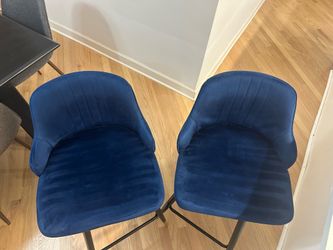 Blue Velvet Barstools