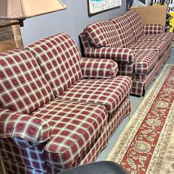 Pattern Couch And Loveseat 