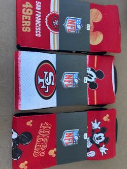 Disney Mickey Mouse San Francisco 49ers Rock ’Em Socks NFL Crew Socks L/XL New