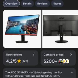 AOC G2590FX 144Hz 24.5in 1ms