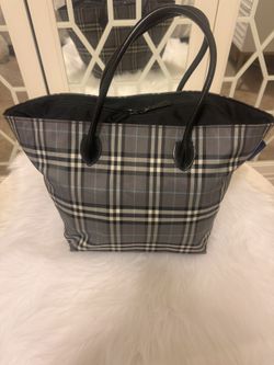 Burberry London Gray Nova Check Tote