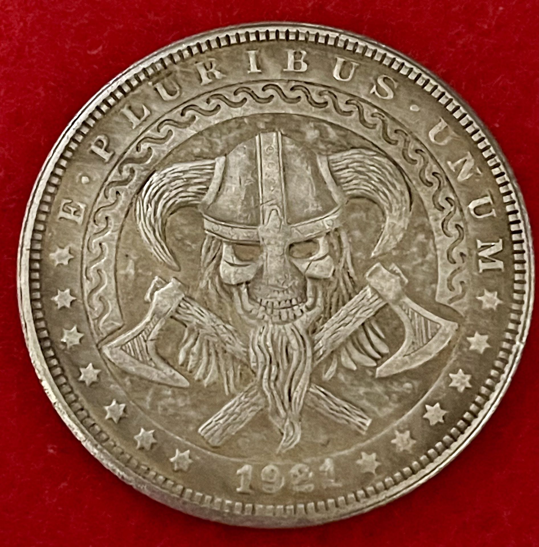 Viking Skull Coin. Shipped Same Day!