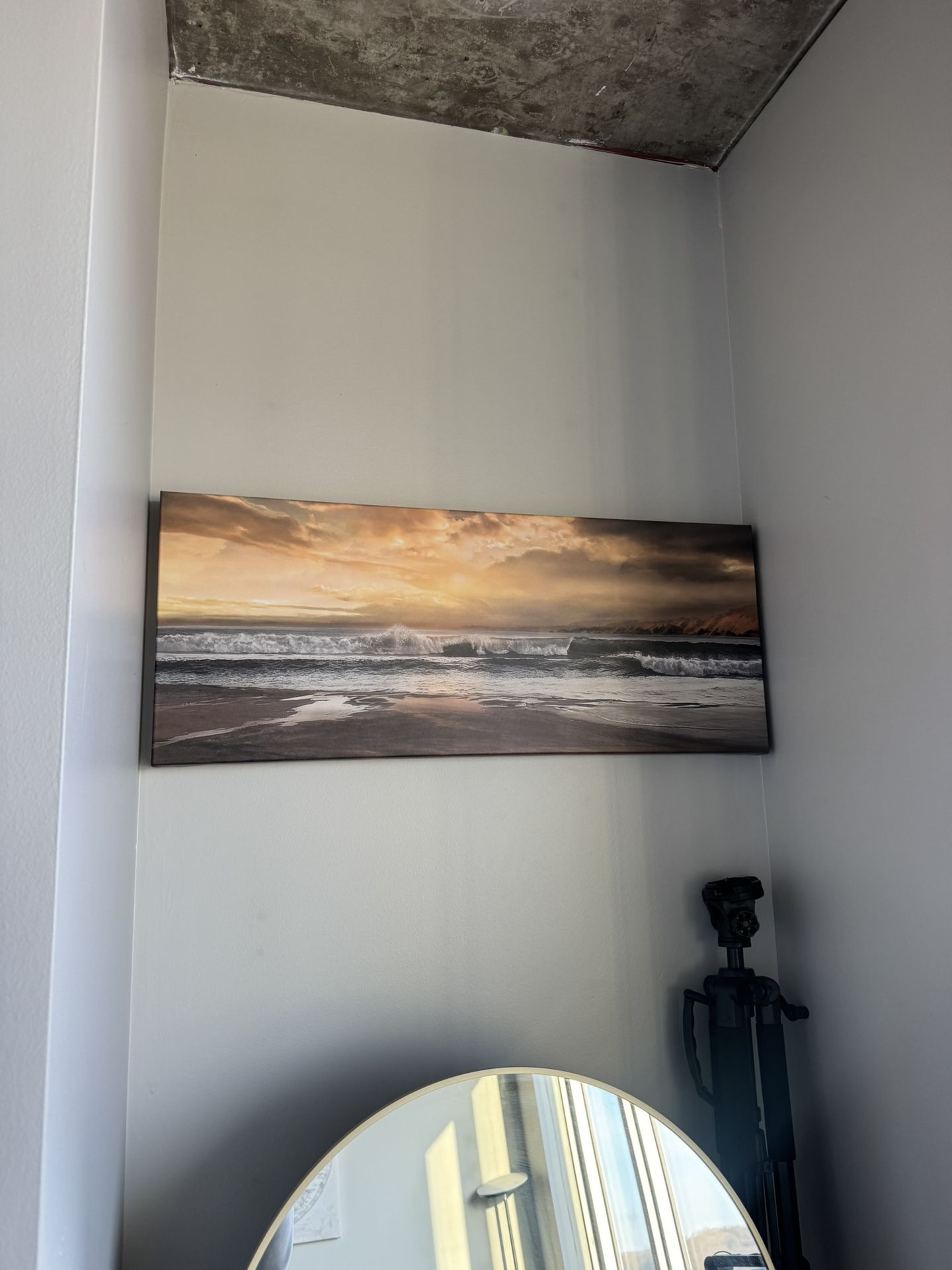 Beach Sunset Scene Canvas Print