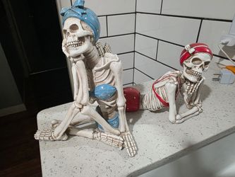 Skeleton Figurines Set of Two