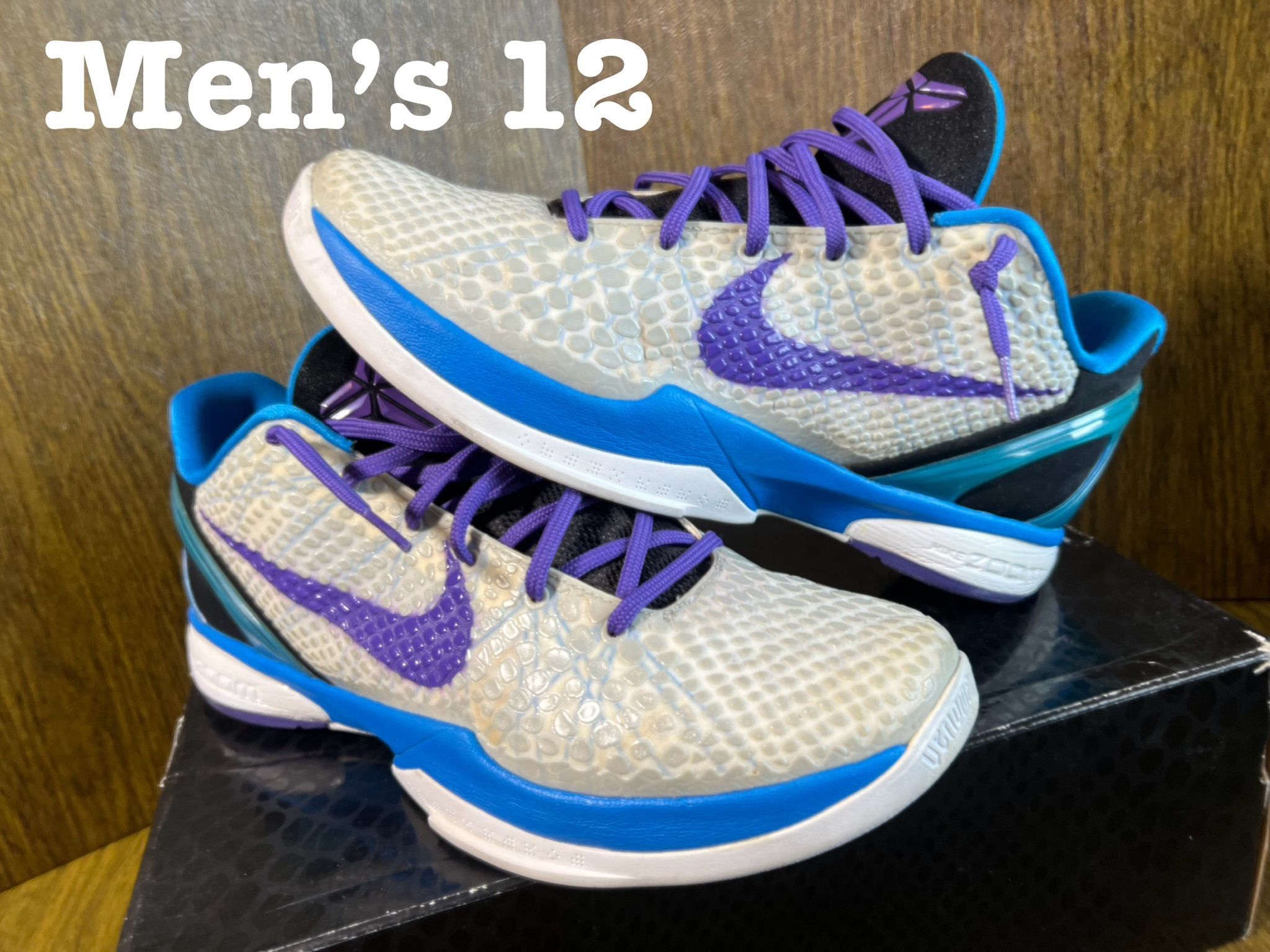 NIKE Zoom KOBE VI “DRAFT DAY” 429659 102 Kobe 6 Mamba Skin Basketball shoes / Kobe Bryant Kicks / Men's 12 / Excellent Condition w/ Original Box!!