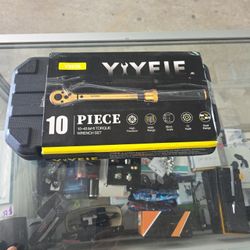 YIYEIE- 10 Piece- 10-45 Libf-ft Torque Wrench 