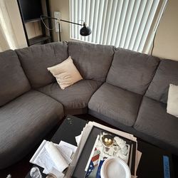 IKEA TIDAFORS Sectional Couch with Chaise – Gray