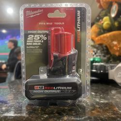 New Milwaukee M12 Red Lithium High Output 5.0 Battery 