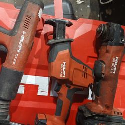 Hilti Angle Grinder, Cut Out Tool And Brushless Reciprocation Saw 