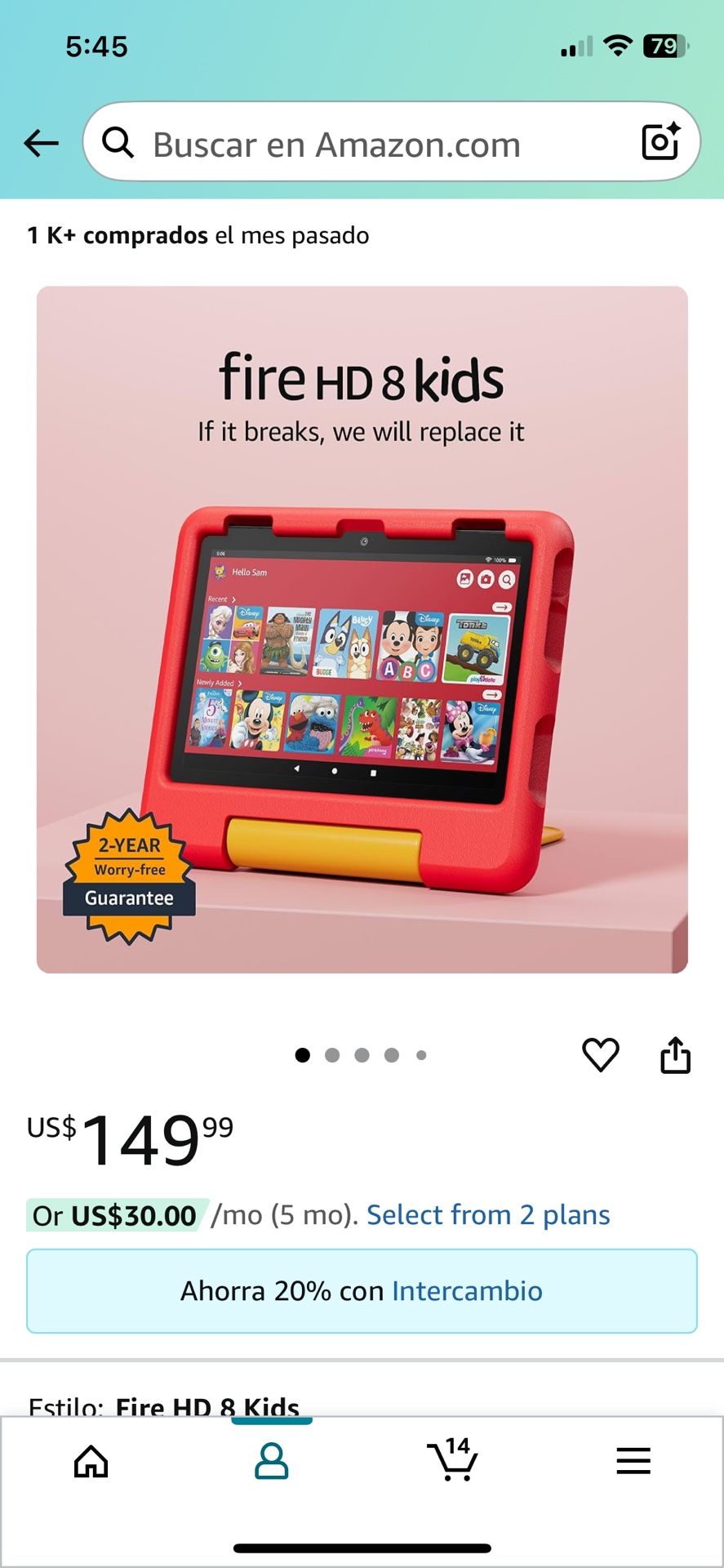 Tablet Amazon HD 8 kids New
