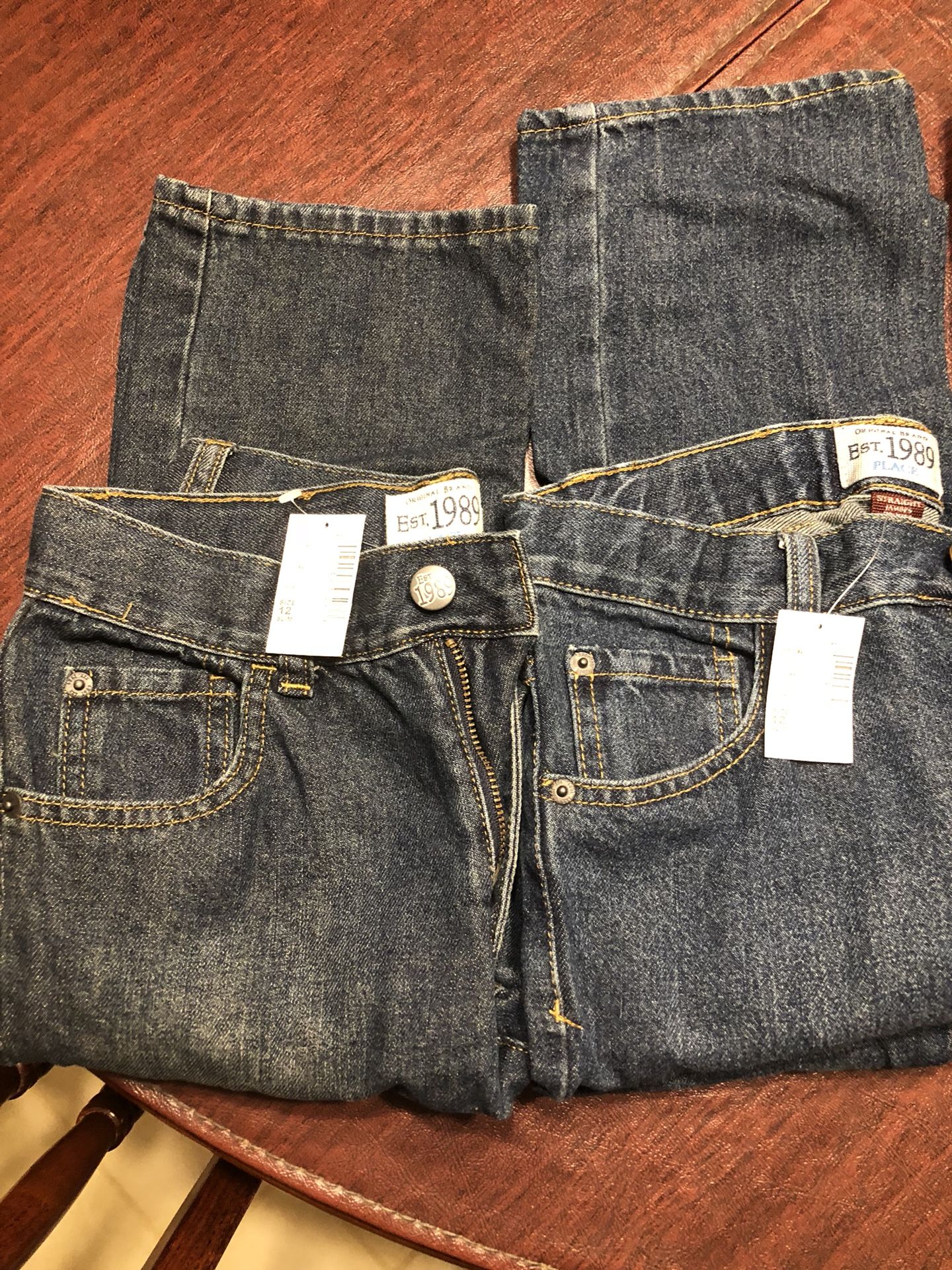 New! Children’s Place 12 Slim straight jeans -4 or