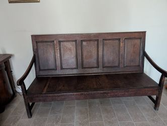 Solid Wood Antique Settler bench