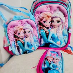 Frozen 3 Piece Bookbag 🎒 Set 