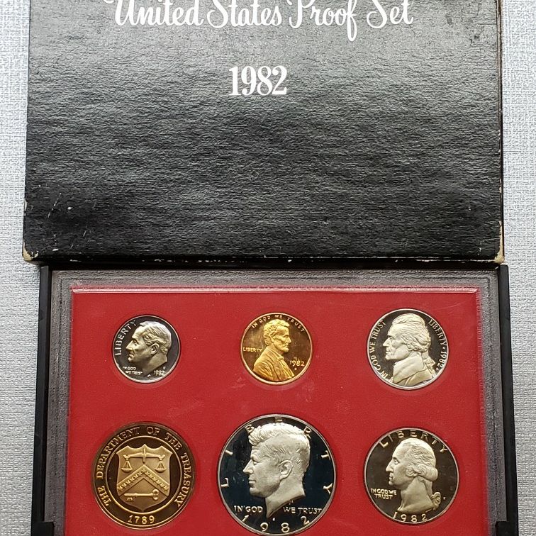 1982 Proof Set U.S. Mint Original Government Packaging OGP Collectible ...