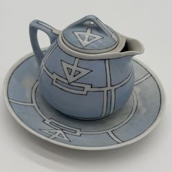 Antique Royal Austria Creamer & Saucer – Art Nouveau Porcelain