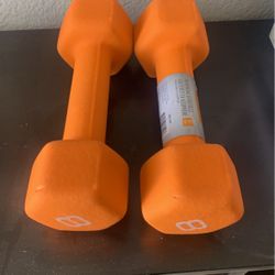2 - 8 pound weights dumbbells $25