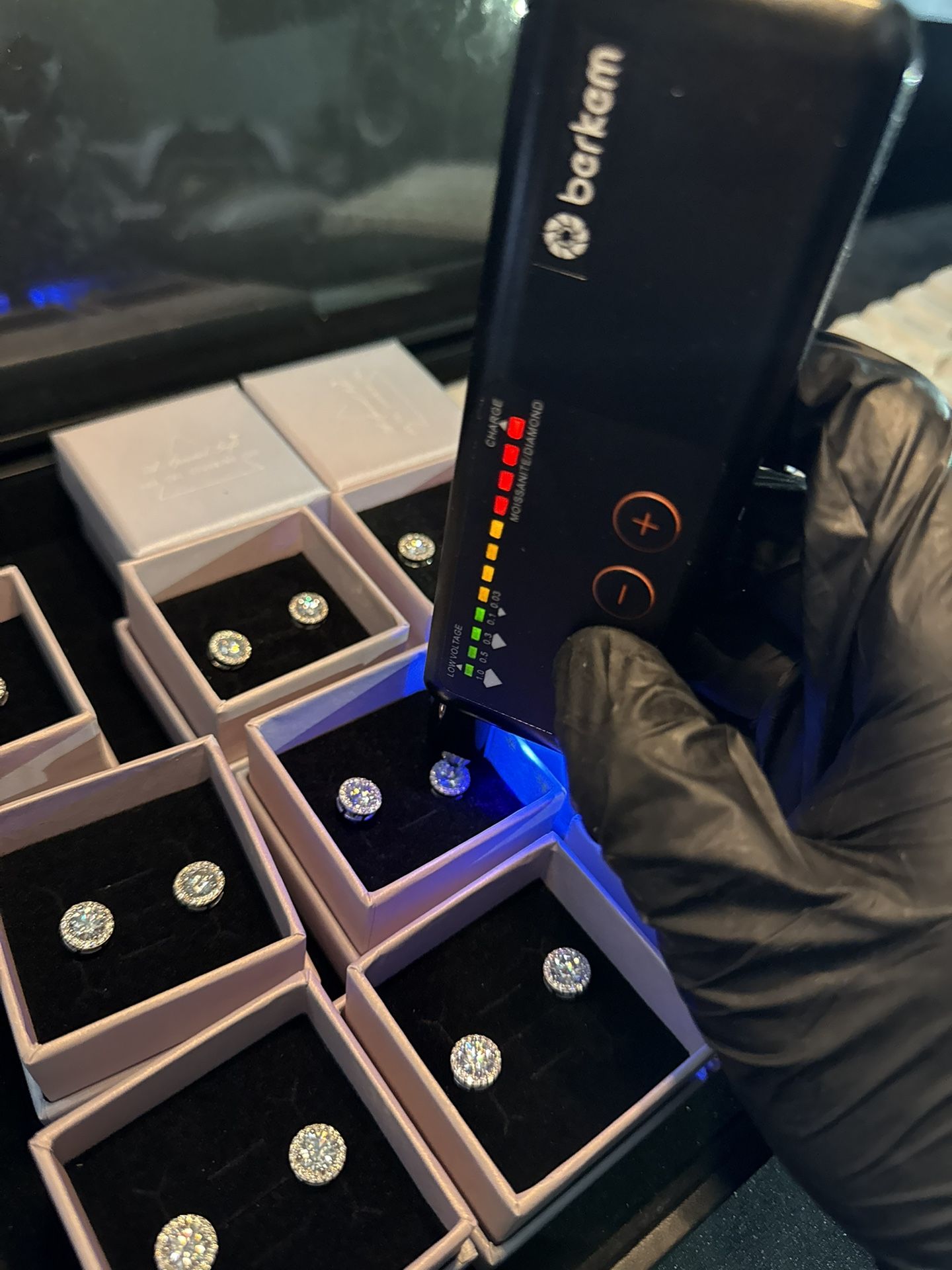 Lab Grown Diamond halo earrings 2CT with GRA certifications and box